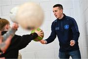 7 December 2022; Dublin footballer Cormac Costello during a training session for students of Tyrrelstown Educate Together National School. As proud sponsors of Dublin GAA, AIG are encouraging participation in GAA around Dublin through its Diversity, Equality and Inclusion Roadshow (DEI Roadshow) at Tyrellstown ETNS in Dublin. Photo by David Fitzgerald/Sportsfile
