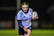 7 December 2022; Caoimhe McCormack of Midlands during the Bank of Ireland Leinster Rugby Sarah Robinson Cup Round 3 match between Metro and Midlands at Coolmine RFC in Dublin. Photo by Seb Daly/Sportsfile