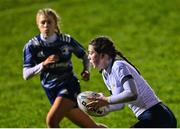 7 December 2022; Maebh O’Hara of Midlands during the Bank of Ireland Leinster Rugby Sarah Robinson Cup Round 3 match between Metro and Midlands at Coolmine RFC in Dublin. Photo by Seb Daly/Sportsfile