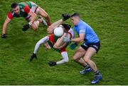 19 February 2022; Diarmuid O’Connor of Mayo in action against Brian Howard of Dublin during the Allianz Football League Division 1 match between Dublin and Mayo at Croke Park in Dublin. Photo by Stephen McCarthy/Sportsfile