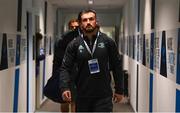 10 December 2022; Rónan Kelleher of Leinster arrives before the Heineken Champions Cup Pool A Round 1 match between Racing 92 and Leinster at Stade Océane in Le Havre, France. Photo by Harry Murphy/Sportsfile