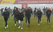 10 December 2022; Ireland athletes during the official training session ahead of the SPAR European Cross Country Championships at Piemonte-La Mandria Park in Turin, Italy. Photo by Sam Barnes/Sportsfile