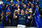 10 December 2022; Ryan Baird of Leinster with supporters after his side's victory in the Heineken Champions Cup Pool A Round 1 match between Racing 92 and Leinster at Stade Océane in Le Havre, France. Photo by Harry Murphy/Sportsfile