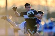10 December 2022; Shane Stack of Newcastle West in action against Karl Mullins of Kerins O’Rahilly's during the AIB Munster GAA Football Senior Club Championship Final match between Kerins O’Rahilly's of Kerry and Newcastle West of Limerick at Mallow GAA Sports Complex in Cork. Photo by Piaras Ó Mídheach/Sportsfile
