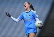 10 December 2022; Grace Shannon of Longford Slashers reacts during the 2022 currentaccount.ie LGFA All-Ireland Intermediate Club Football Championship Final match between Longford Slashers of Longford and Mullinahone of Tipperary at Croke Park in Dublin. Photo by Tyler Miller/Sportsfile