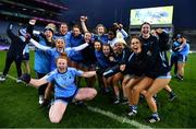 10 December 2022; Longford Slashers players celebrate after their victory in the 2022 currentaccount.ie LGFA All-Ireland Intermediate Club Football Championship Final match between Longford Slashers of Longford and Mullinahone of Tipperary at Croke Park in Dublin. Photo by Ben McShane/Sportsfile