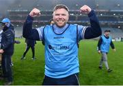 10 December 2022; Longford Slashers joint-manager Conor Clarke celebrates after the 2022 currentaccount.ie LGFA All-Ireland Intermediate Club Football Championship Final match between Longford Slashers of Longford and Mullinahone of Tipperary at Croke Park in Dublin. Photo by Ben McShane/Sportsfile