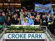 10 December 2022; Aisling Cosgrove of Longford Slashers lifts the trophy following the 2022 currentaccount.ie All-Ireland Ladies Intermediate Club Football Championship Final between Longford Slashers and Mullinahone at Croke Park in Dublin. Photo by Tyler Miller/Sportsfile
