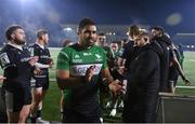 10 December 2022; Connacht captain Jarrad Butler leads his side off the pitch after their side's victory in the EPCR Challenge Cup Pool A Round 1 match between Connacht and Newcastle Falcons at The Sportsground in Galway. Photo by Seb Daly/Sportsfile