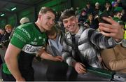 10 December 2022; Oisin McCormack of Connacht with supporters after their side's victory in the EPCR Challenge Cup Pool A Round 1 match between Connacht and Newcastle Falcons at The Sportsground in Galway. Photo by Seb Daly/Sportsfile