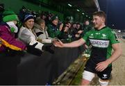 10 December 2022; Oisin McCormack of Connacht with supporters after their side's victory in the EPCR Challenge Cup Pool A Round 1 match between Connacht and Newcastle Falcons at The Sportsground in Galway. Photo by Seb Daly/Sportsfile