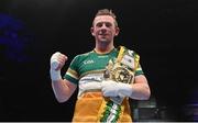 10 December 2022; Fearghus Quinn after defeating Graham McCormack in their BUI Celtic Middleweight title bout at the SSE Arena in Belfast. Photo by Ramsey Cardy/Sportsfile