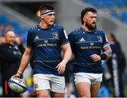 10 December 2022; Dan Sheehan, left, and Andrew Porter of Leinster during the Heineken Champions Cup Pool A Round 1 match between Racing 92 and Leinster at Stade Océane in Le Havre, France. Photo by Harry Murphy/Sportsfile