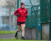 11 December 2022; David Clifford of Fossa heads out for the warm up before the AIB Munster GAA Football Junior Club Championship Final match between Fossa and Kilmurry at Mallow GAA Sports Complex in Cork. Photo by Michael P Ryan/Sportsfile