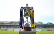 11 December 2022; A general view of the cup before the AIB Ulster GAA Football Senior Club Championship Final match between Glen Watty Graham's of Derry and Kilcoo of Down at the Athletics Grounds in Armagh. Photo by Ben McShane/Sportsfile