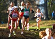 11 December 2022; Jodie McCann of Ireland, centre, competing in the U23 Women's 6500m during the SPAR European Cross Country Championships at Piemonte-La Mandria Park in Turin, Italy. Photo by Sam Barnes/Sportsfile
