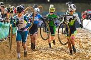 11 December 2022; Roisin Lally of Ireland during the Womens Elite race during Round 9 of the UCI Cyclocross World Cup at the Sport Ireland Campus in Dublin. Photo by Ramsey Cardy/Sportsfile