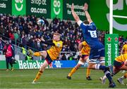 11 December 2022; Nathan Doak of Ulster clears under pressure from Jonny Hill of Sale Sharks during the Heineken Champions Cup Pool B Round 1 match between Sale Sharks and Ulster at AJ Bell Stadium in Salford, England. Photo by John Dickson/Sportsfile