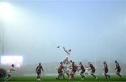 11 December 2022; Thibaud Flament of Toulouse takes possession in a lineout during the Heineken Champions Cup Pool B Round 1 match between Munster and Toulouse at Thomond Park in Limerick. Photo by Harry Murphy/Sportsfile
