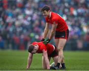 11 December 2022; David Clifford of Fossa with team-mate Cian O'Shea during the AIB Munster GAA Football Junior Club Championship Final match between Fossa and Kilmurry at Mallow GAA Sports Complex in Cork. Photo by Michael P Ryan/Sportsfile