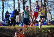 11 December 2022; Cormac Dalton of Ireland, centre, competing in the senior men's 10000m during the SPAR European Cross Country Championships at Piemonte-La Mandria Park in Turin, Italy. Photo by Sam Barnes/Sportsfile