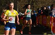 11 December 2022; Aoibhe Richardson of Ireland competing in the senior women's 8000m during the SPAR European Cross Country Championships at Piemonte-La Mandria Park in Turin, Italy. Photo by Sam Barnes/Sportsfile