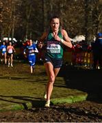 11 December 2022; Michelle Finn of Ireland competing in the senior women's 8000m during the SPAR European Cross Country Championships at Piemonte-La Mandria Park in Turin, Italy. Photo by Sam Barnes/Sportsfile