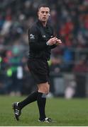 11 December 2022; Referee Niall Quinn during the AIB Munster GAA Football Junior Club Championship Final match between Fossa and Kilmurry at Mallow GAA Sports Complex in Cork. Photo by Michael P Ryan/Sportsfile