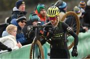 11 December 2022; Stephanie Roche of Ireland during the Womens Elite race during Round 9 of the UCI Cyclocross World Cup at the Sport Ireland Campus in Dublin. Photo by Ramsey Cardy/Sportsfile