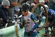 11 December 2022; Sara Bonillo Talens of Spain during the Womens Elite race during Round 9 of the UCI Cyclocross World Cup at the Sport Ireland Campus in Dublin. Photo by Ramsey Cardy/Sportsfile