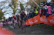 11 December 2022; Eli Iserbyt of Belgium during the Mens Elite race during Round 9 of the UCI Cyclocross World Cup at the Sport Ireland Campus in Dublin. Photo by Ramsey Cardy/Sportsfile