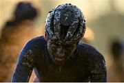 11 December 2022; Cameron Mason of Great Britain during the Mens Elite race during Round 9 of the UCI Cyclocross World Cup at the Sport Ireland Campus in Dublin. Photo by Ramsey Cardy/Sportsfile