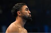 10 December 2022; Karim Guerfi before his featherweight bout against Michael Conlan at the SSE Arena in Belfast. Photo by Ramsey Cardy/Sportsfile