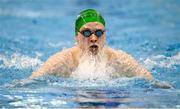 15 December 2022; John Mulhall of North Dublin SC competing in the heats of the Men's 100m breaststroke during day one of the Irish National Winter Swimming Championships 2022 at the National Aquatic Centre, on the Sport Ireland Campus, in Dublin. Photo by David Fitzgerald/Sportsfile