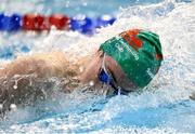 15 December 2022; Sean Bugler of CBC Cork competing in the heats of the Men's 100m freestyle during day one of the Irish National Winter Swimming Championships 2022 at the National Aquatic Centre, on the Sport Ireland Campus, in Dublin. Photo by David Fitzgerald/Sportsfile