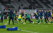 16 December 2022; Connacht players warm up before the EPCR Challenge Cup Pool A Round 2 match between CA Brive and Connacht at the Stade Amédée-Doménech in Brive, France. Photo by Manuel Blondeau/Sportsfile