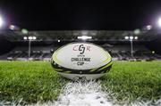 16 December 2022; The official ball of the EPCR Challenge Cup pictured before the EPCR Challenge Cup Pool A Round 2 match between CA Brive and Connacht at the Stade Amédée-Doménech in Brive, France. Photo by Manuel Blondeau/Sportsfile