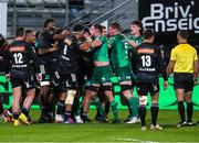 16 December 2022; Players from both teams tussle together during the EPCR Challenge Cup Pool A Round 2 match between CA Brive and Connacht at the Stade Amédée-Doménech in Brive, France. Photo by Manuel Blondeau/Sportsfile