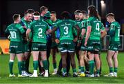 16 December 2022; Connacht players huddle during the EPCR Challenge Cup Pool A Round 2 match between CA Brive and Connacht at the Stade Amédée-Doménech in Brive, France. Photo by Manuel Blondeau/Sportsfile