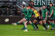 16 December 2022; Connor Fitzgerald of Connacht converts a kick during the EPCR Challenge Cup Pool A Round 2 match between CA Brive and Connacht at the Stade Amédée-Doménech in Brive, France. Photo by Manuel Blondeau/Sportsfile