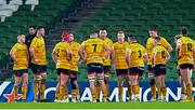 17 December 2022; Ulster players dejected after conceding their side's second try during the Heineken Champions Cup Pool B Round 2 match between Ulster and La Rochelle at Aviva Stadium in Dublin. Photo by Ramsey Cardy/Sportsfile