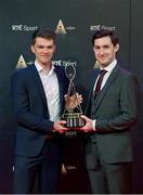 17 December 2022; In attendance during the RTÉ Sports Awards 2022 at RTÉ studios in Donnybrook, Dublin, are RTÉ Sports Team of the Year, 2022 World and European Rowing Championships men's lightweight double sculls gold medallists, Fintan McCarthy, left, and Paul O'Donovan. Photo by Seb Daly/Sportsfile