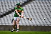 18 December 2022; Conal Cunning of Dunloy Cuchullains takes a penalty which was subsequently saved during the AIB GAA Hurling All-Ireland Senior Club Championship Semi-Final match between Dunloy Cuchullains of Antrim and St Thomas of Galway at Croke Park in Dublin. Photo by Sam Barnes/Sportsfile