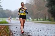18 December 2022; Ciara Mooney of Adamstown competing in the Women's U20 10km walk during the 123.ie National Race Walk Championships at St. Anne's Park in Raheny, Dublin. Photo by Ben McShane/Sportsfile
