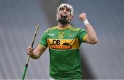 18 December 2022; Sean Elliott of Dunloy Cuchullains celebrates at the final whistle after his side's victory in the AIB GAA Hurling All-Ireland Senior Club Championship Semi-Final match between Dunloy Cuchullains of Antrim and St Thomas of Galway at Croke Park in Dublin. Photo by Sam Barnes/Sportsfile