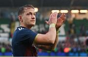 18 December 2022; Mike Haley of Munster after his side's victory in the Heineken Champions Cup Pool B Round 2 match between Northampton Saints and Munster at Franklin's Gardens in Northampton, England. Photo by Seb Daly/Sportsfile