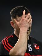 18 December 2022; Conor Sheahan of Ballygunner dejected after his side's defeat in the AIB GAA Hurling All-Ireland Senior Club Championship Semi-Final match between Ballygunner of Waterford and Shamrocks Ballyhale of Kilkenny at Croke Park in Dublin. Photo by Sam Barnes/Sportsfile