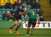 18 December 2022; Jean Kleyn of Munster in action against Sam Matavesi of Northampton Saints during the Heineken Champions Cup Pool B Round 2 match between Northampton Saints and Munster at Franklin's Gardens in Northampton, England. Photo by Seb Daly/Sportsfile