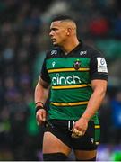 18 December 2022; Juarno Augustus of Northampton Saints during the Heineken Champions Cup Pool B Round 2 match between Northampton Saints and Munster at Franklin's Gardens in Northampton, England. Photo by Seb Daly/Sportsfile