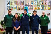 19 December 2022; Attendees, from left, Sean Poland of Vision Sports Ireland, GAA diversity and inclusion officer Ger McTavish, Limerick hurler Declan Hannon, Limerick hurler Aaron Costello and Sara McFadden of Vision Sports Ireland at the inaugural GAA Vision Sports Hurling Event, which was held at at Gaelscoil Chaladh an Treoigh in Newcastle, Limerick, where Limerick hurling stars Declan Hannon and Aaron Costello were in attendance. Photo by Piaras Ó Mídheach/Sportsfile